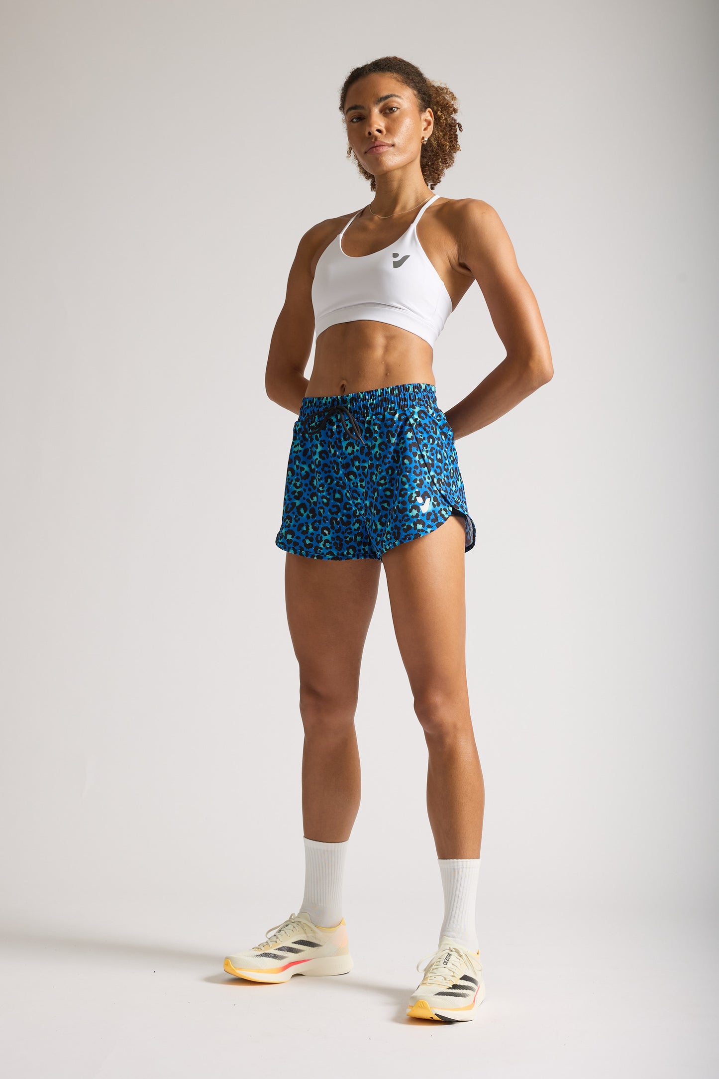 VOXY 2 in 1 Racer Shorts (Blue Leopard)