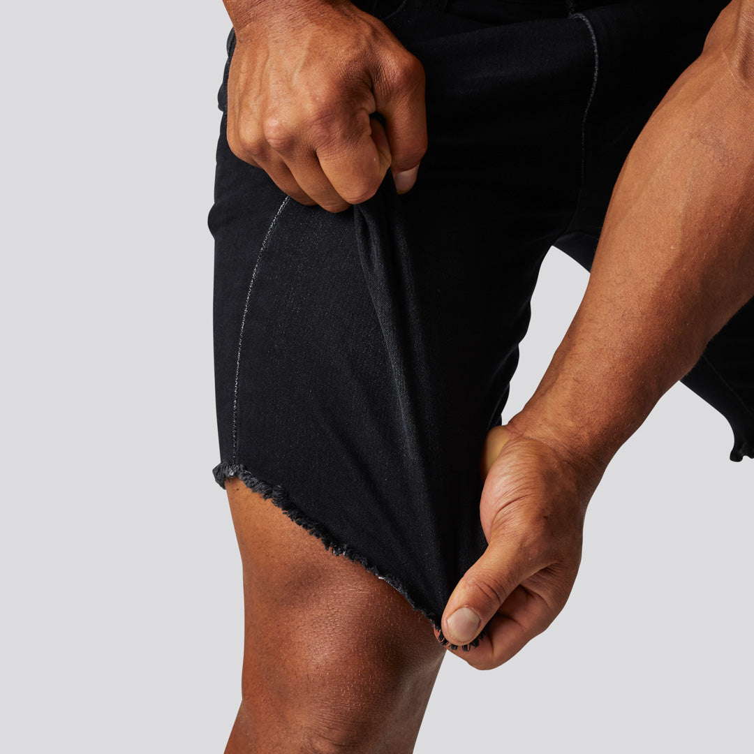 FLEX Stretchy Jort (Black Denim)