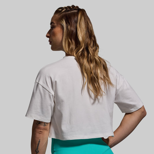Training Crop Tee 2.0 (White Script)