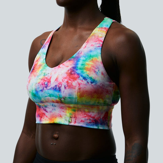 X-Factor Sports Bra (Rainbow Tie Dye)