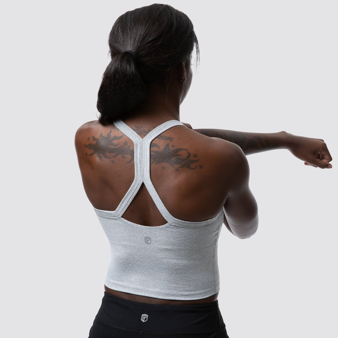 Your New Favorite Sports Bra (Heather White)