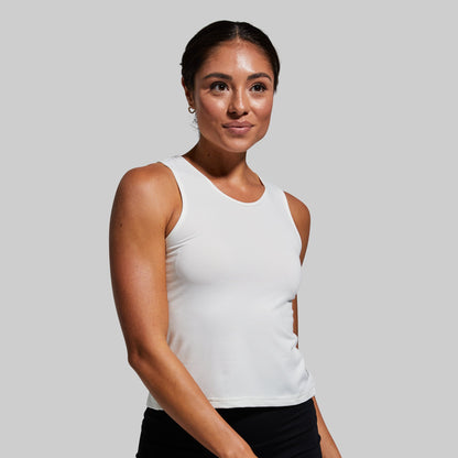 String Me Along Crop Top 2.0 (White)