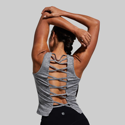 String Me Along Crop Top 2.0 (Heather Grey)