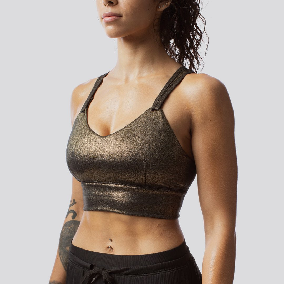 Milk and Muscles Nursing Sports Bra (Gold Digger)
