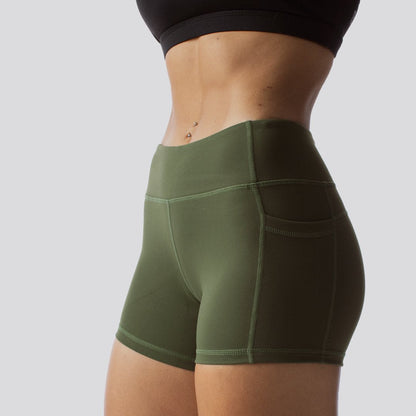 Rise & Grind Booty Short (Tactical Green)