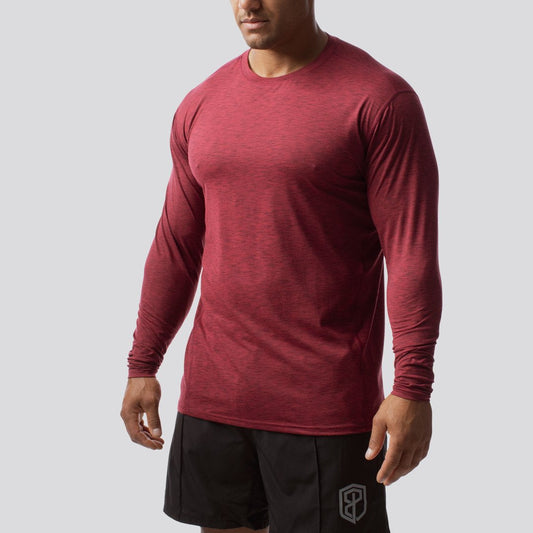 Athleisure Long Sleeve Crew (Maroon)