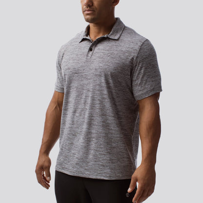 Athleisure Polo (Heather Grey)