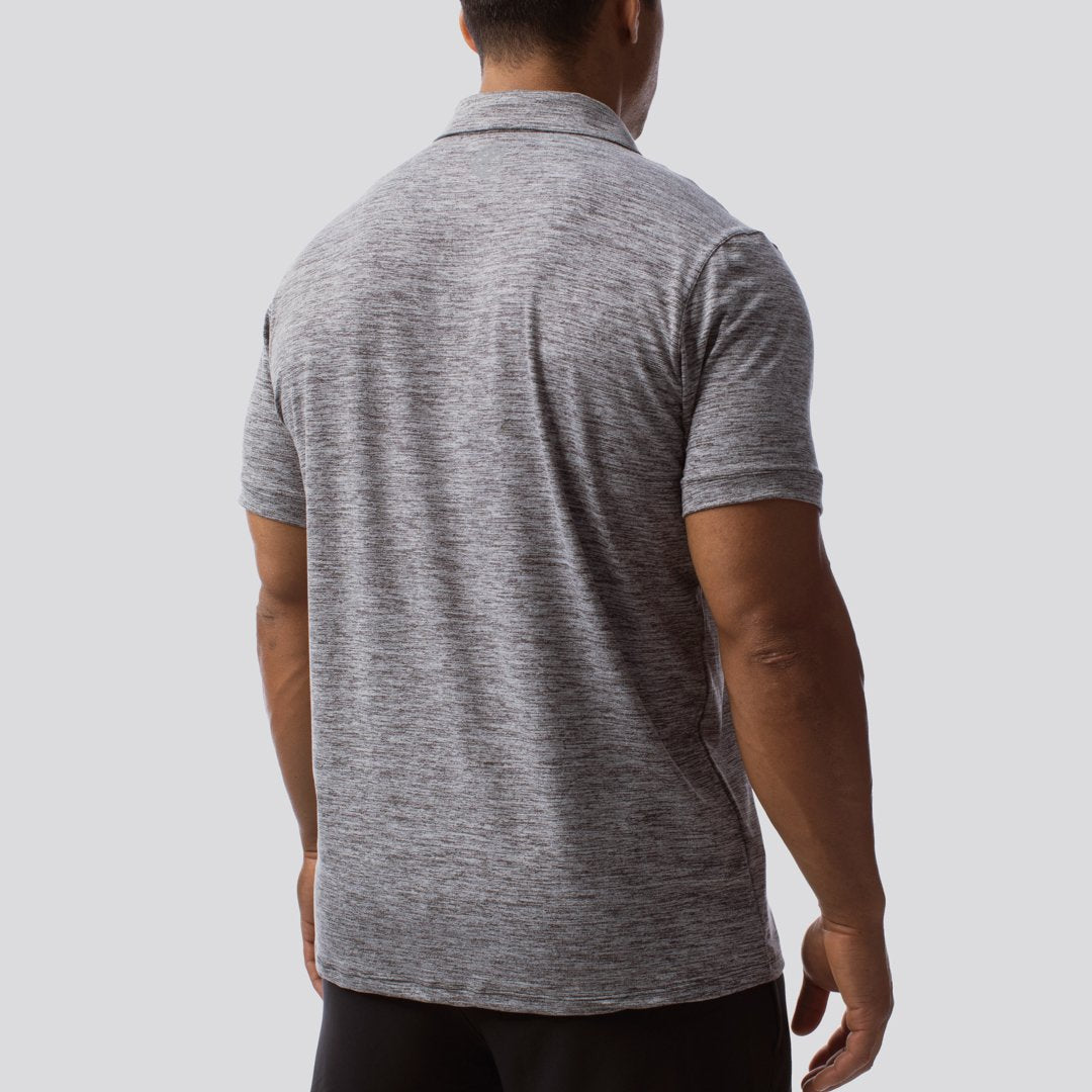 Athleisure Polo (Heather Grey)