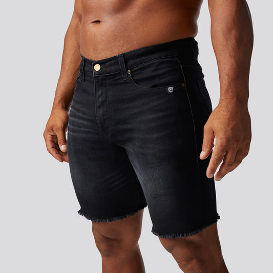 FLEX Stretchy Jort (Black Denim)