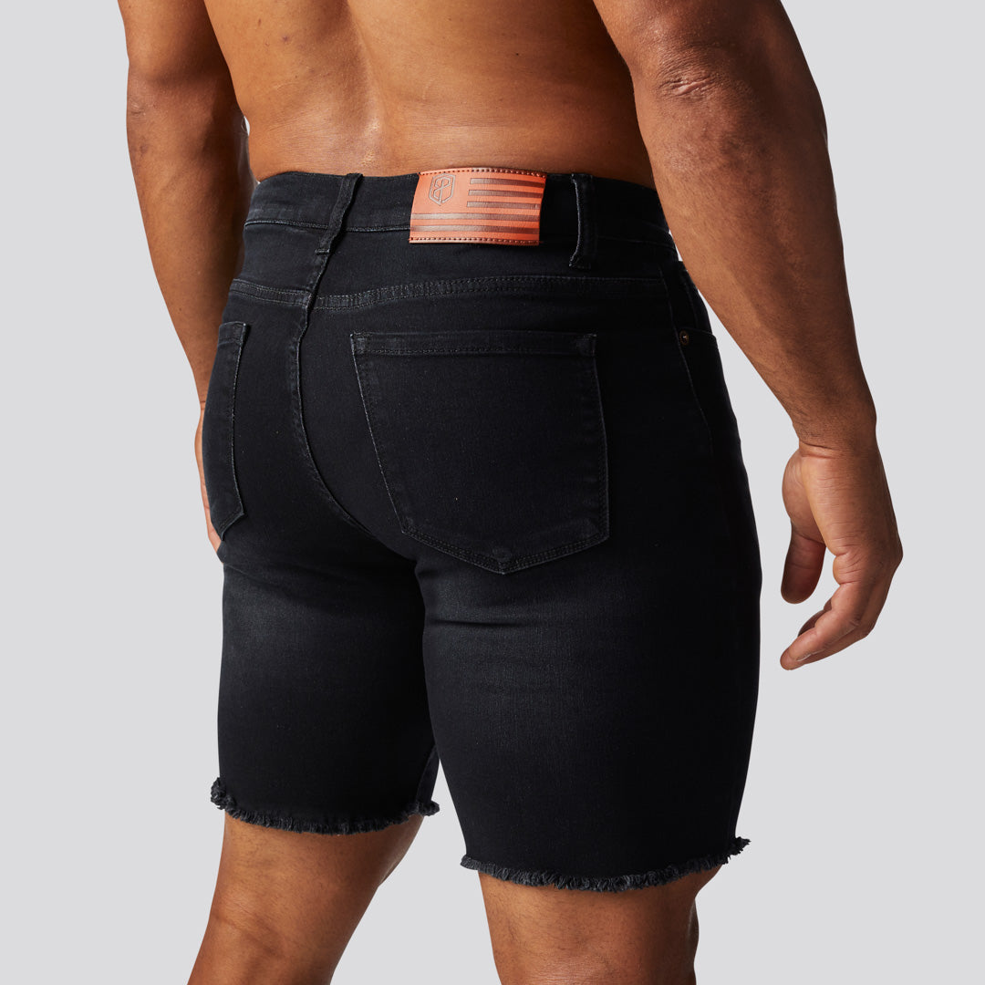 FLEX Stretchy Jort (Black Denim)