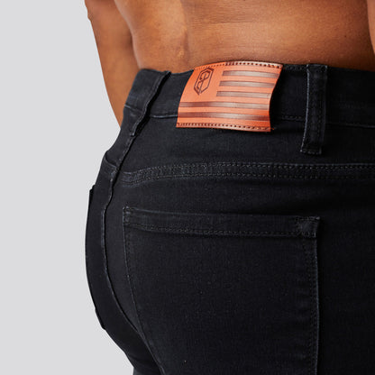 FLEX Stretchy Jort (Black Denim)