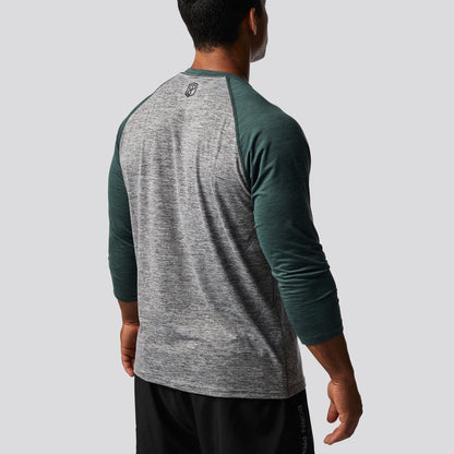 Unisex Athleisure Raglan (Grey/Evergreen Sleeves)