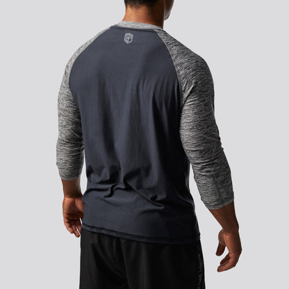 Unisex Athleisure Raglan (Black/Heather Grey Sleeves)