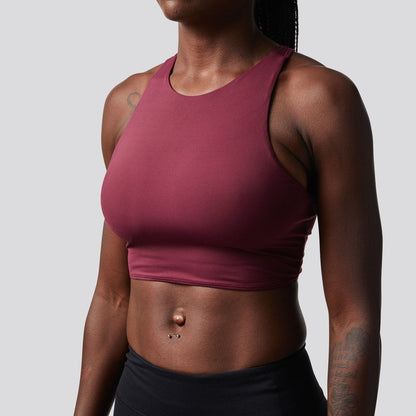Synergy Cropped Sports Bra (Sangria)