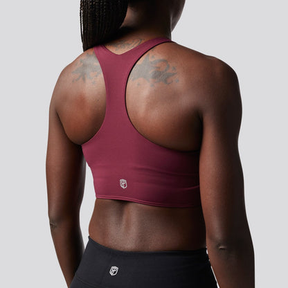 Synergy Cropped Sports Bra (Sangria)