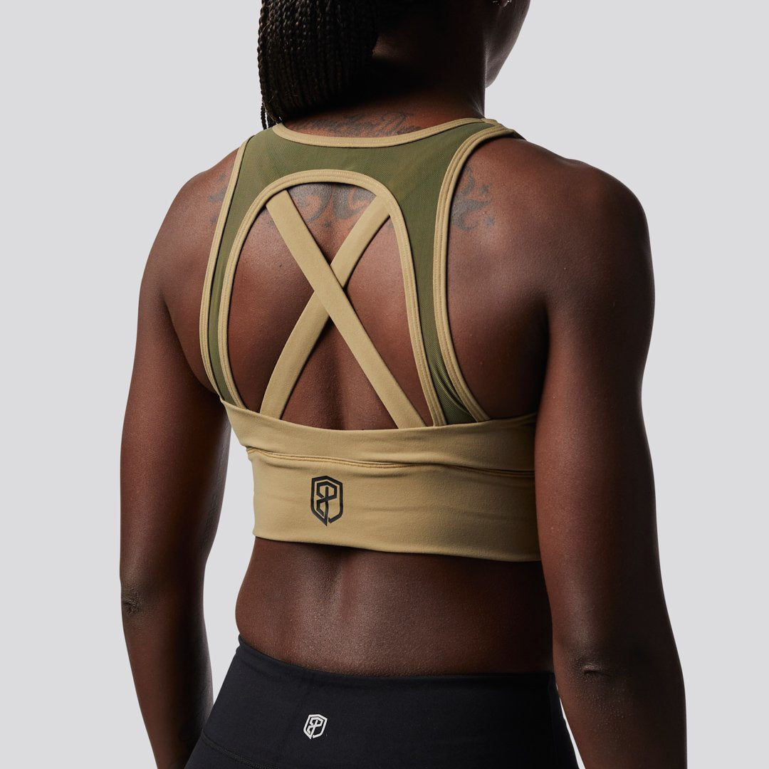 X-Factor Sports Bra (Brand Strength-Olive)