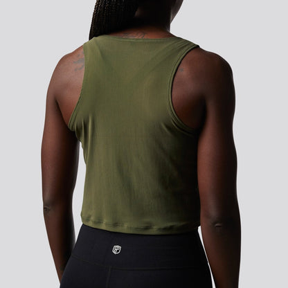 Strong Is Beautiful Mesh Tank (Tactical Green)
