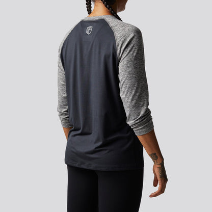 Unisex Athleisure Raglan (Black/Heather Grey Sleeves)