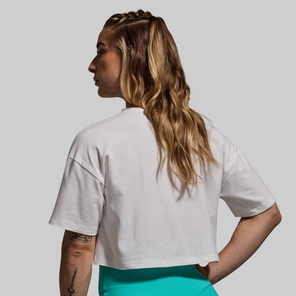 Training Crop Tee 2.0 (White Script)