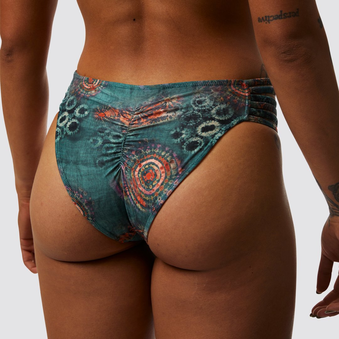 Tidal Bikini Bottom (Reversible Bohemian with Soft Peach)