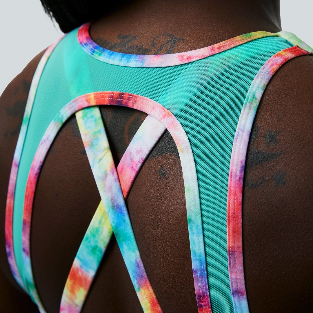 X-Factor Sports Bra (Rainbow Tie Dye)