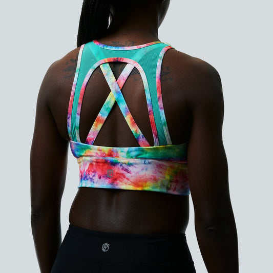 X-Factor Sports Bra (Rainbow Tie Dye)