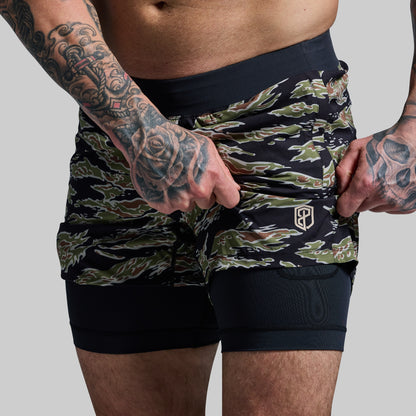 Versatile Short w/ Compression 5" (Jungle Tiger)