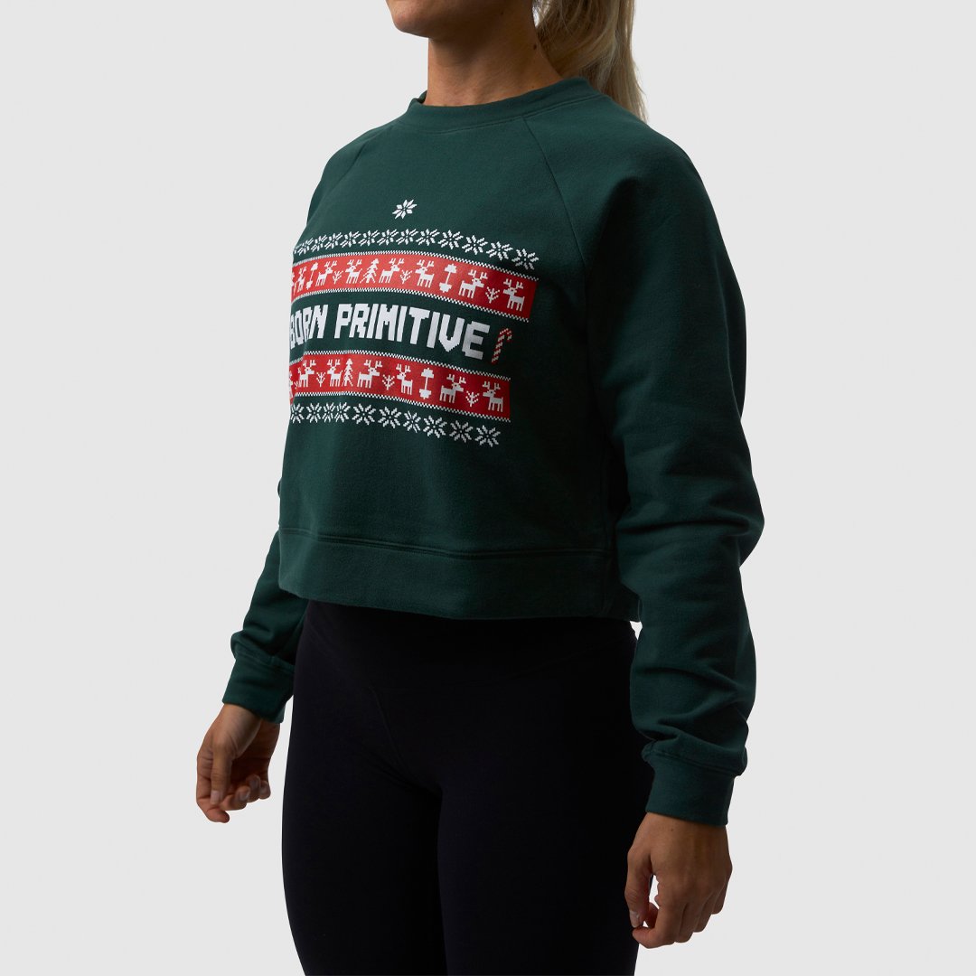 Unmatched Cropped Crew Sweatshirt (Born Primitive Christmas Sweater)