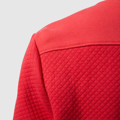 Women's Waffle Crewneck Pullover (Lava)