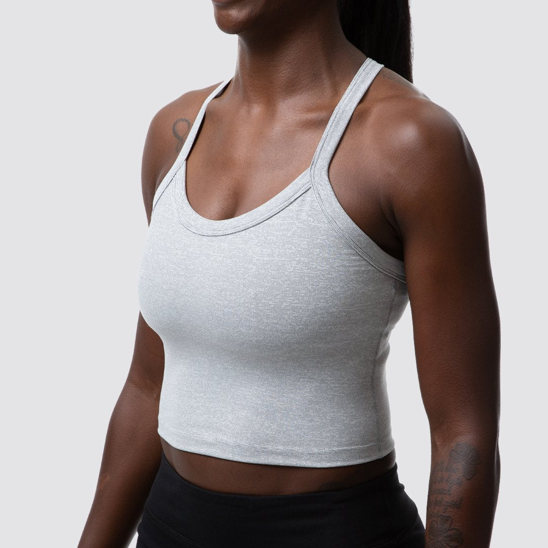 Your New Favorite Sports Bra (Heather White)