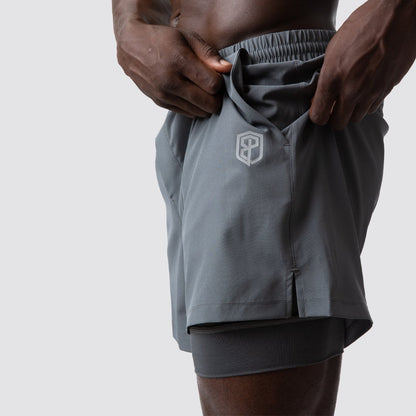 Vibe Short w/ Compression (Grey)