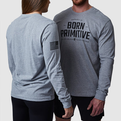 Property of Born Primitive Long Sleeve (Dark Heather Grey)