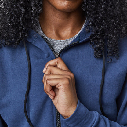 Zip Up Unmatched Unisex Hoodie (Navy)