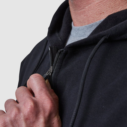 Zip Up Unmatched Unisex Hoodie (Black)