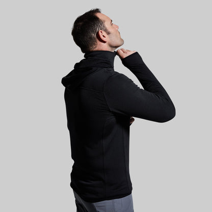 Men's Quiver Half Zip Hoodie (Black)