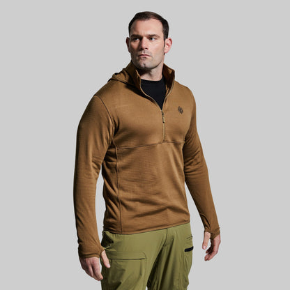 Men's Quiver Half Zip Hoodie (Coyote Brown)