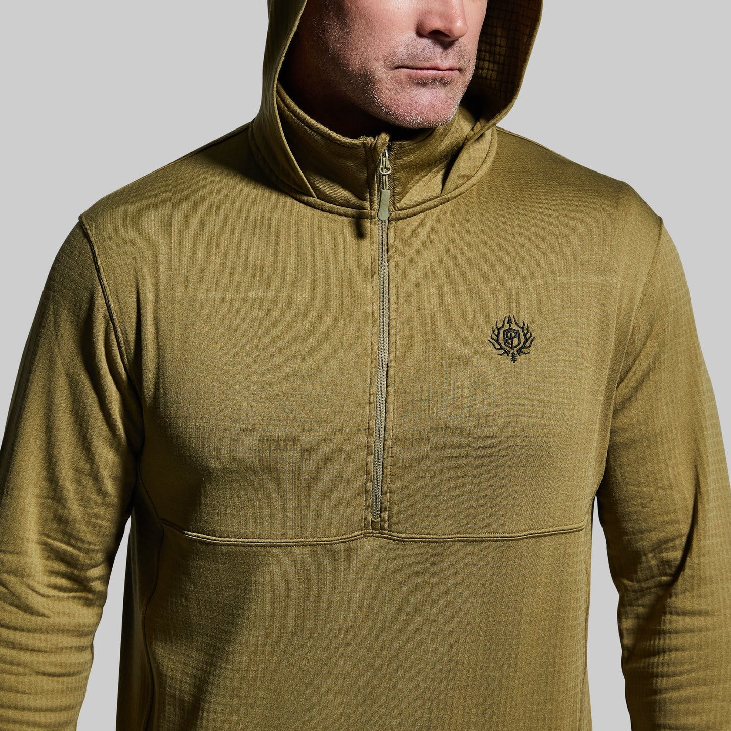 Men's Quiver Half Zip Hoodie (OD Green)