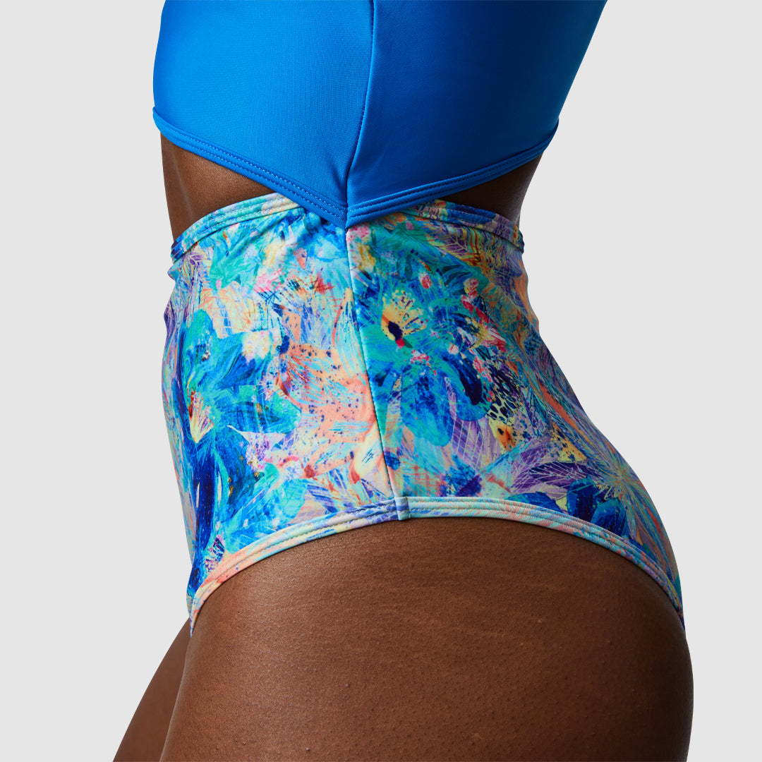Riptide One Piece Swimsuit (Bright Blue/Iridescent Iris)
