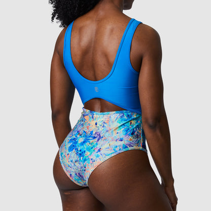 Riptide One Piece Swimsuit (Bright Blue/Iridescent Iris)