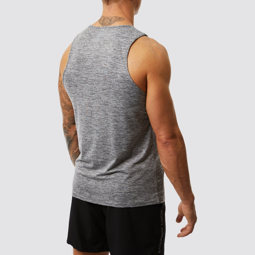 Athleisure Pocket Tank (Heather Grey-Typhoon)